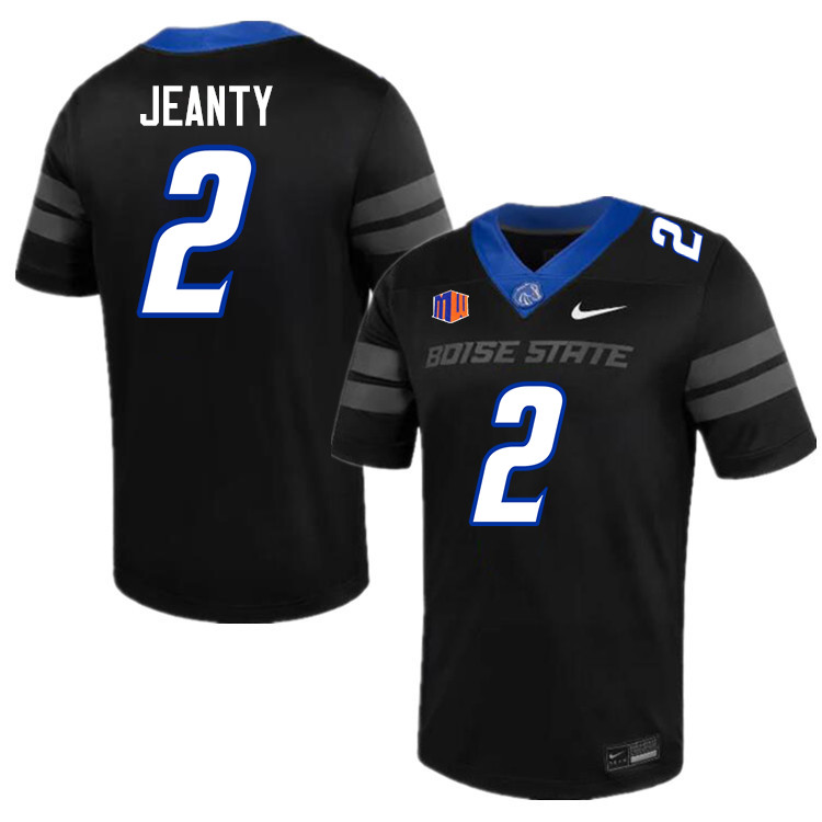 Ashton Jeanty Jersey, Boise State Broncos #2 Ashton Jeanty Football Jersey College Uniforms-Black